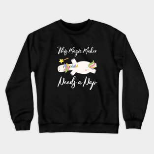 Tired Unicorn Needs a Nap Crewneck Sweatshirt